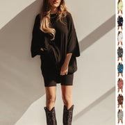 Summer Shorts Suit Fashion Loose Short-sleeved T-shirt And Slim Tight Pants Women's Clothing