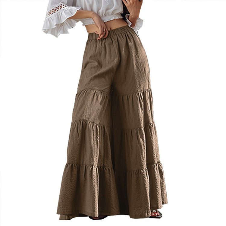Hot Sale Ladies Trousers Stitching Thin Cake Trousers Skirt Trousers Ladies Trousers