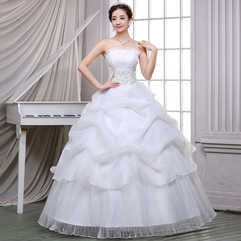 Summer new bride wedding dress fashion lace bra Qi simple Korean winter skirt