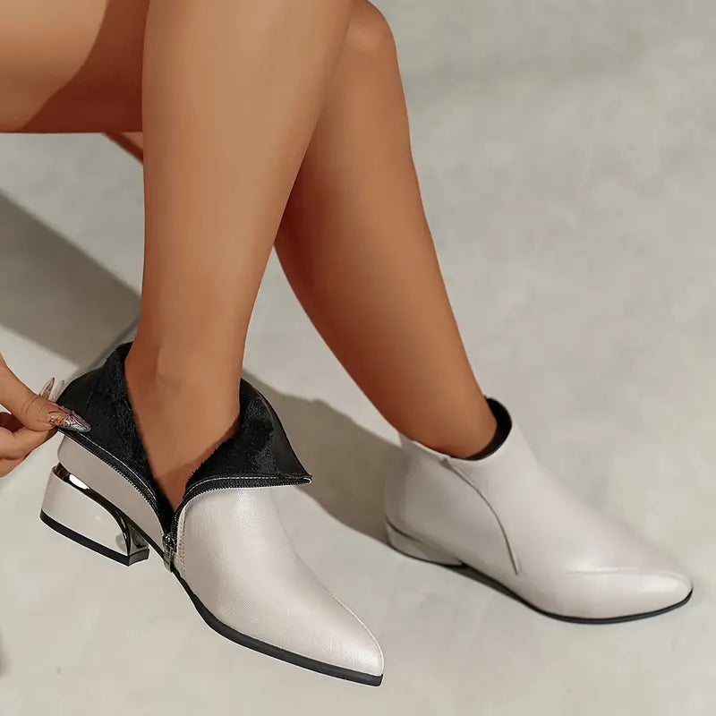 Women's British-style Fashionable Chunky Heel Martin Boots