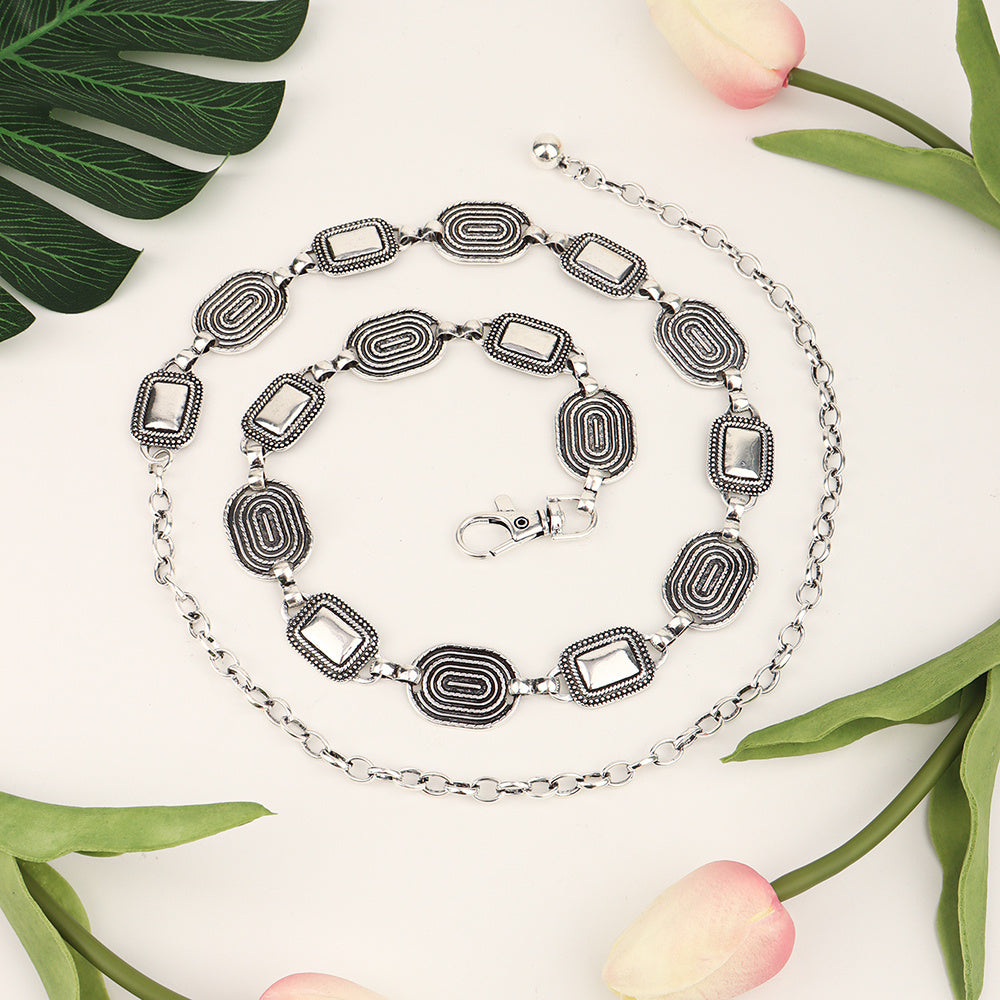 European Boho Waist Chain Belt Metal Decorative - Chiffons