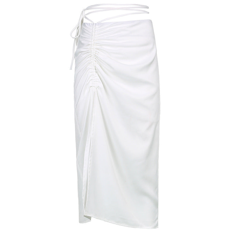 Hong Kong Style Suit Short Lace-up Cheongsam Collar High Waist Skirt