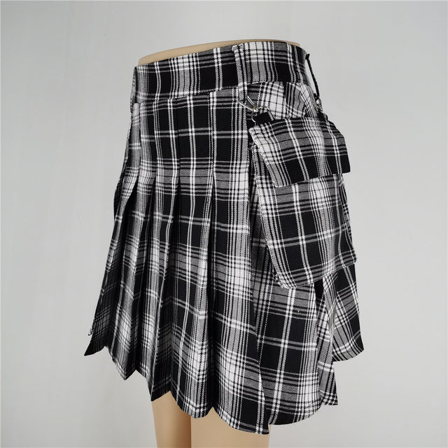 Women's Fashion Punk Gothic High Waist Skirt