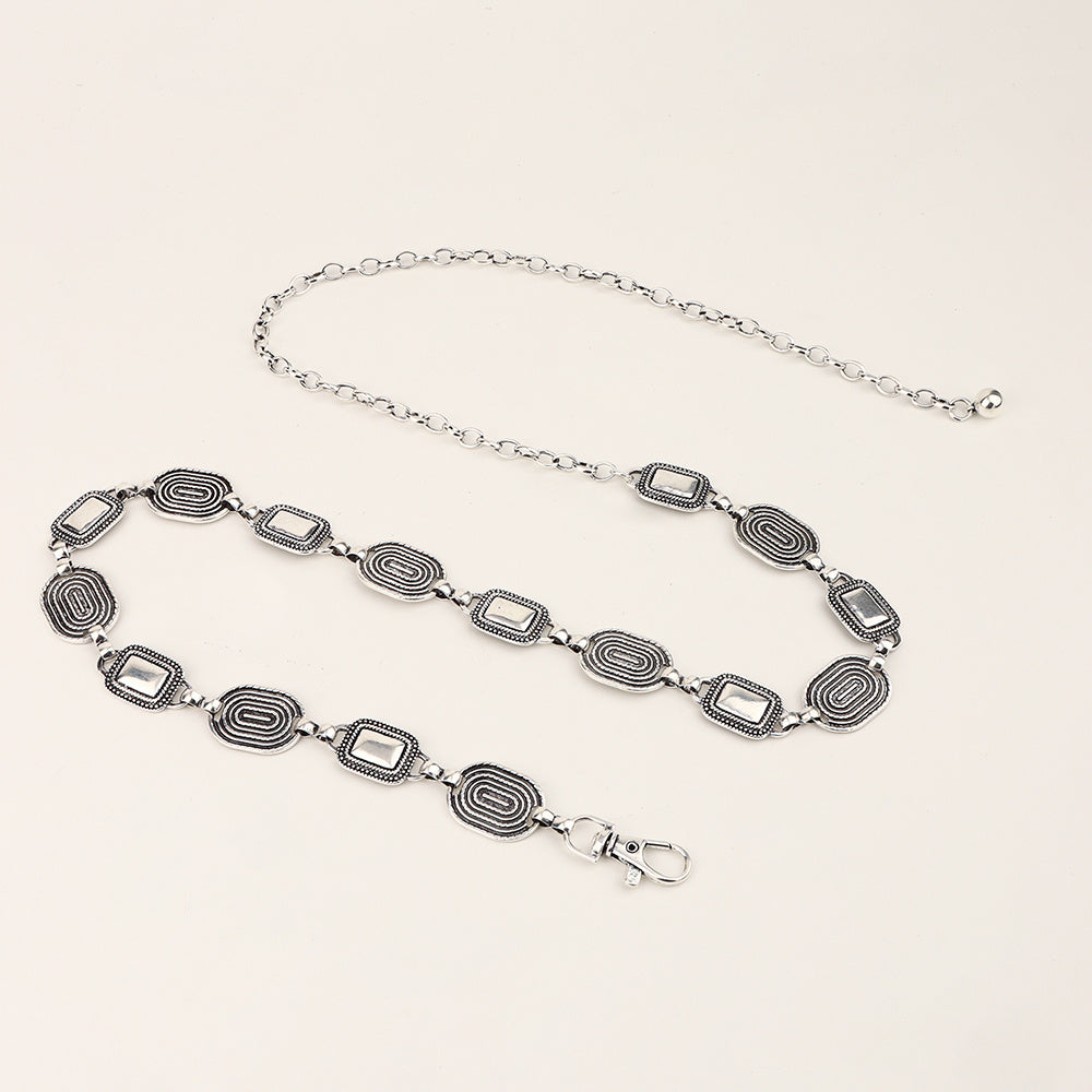 European Boho Waist Chain Belt Metal Decorative - Chiffons